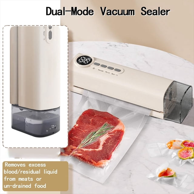 Compact Vacuum Sealer Comes with Mesh and Ziplock Bags Mini Vacuum Sealer for Home Use Rechargeable Vacuum Sealer