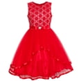 thumbnail image 3 of Flower Girl Dress Red Sequin Mesh Red Holiday Dress 4 Years, 3 of 11