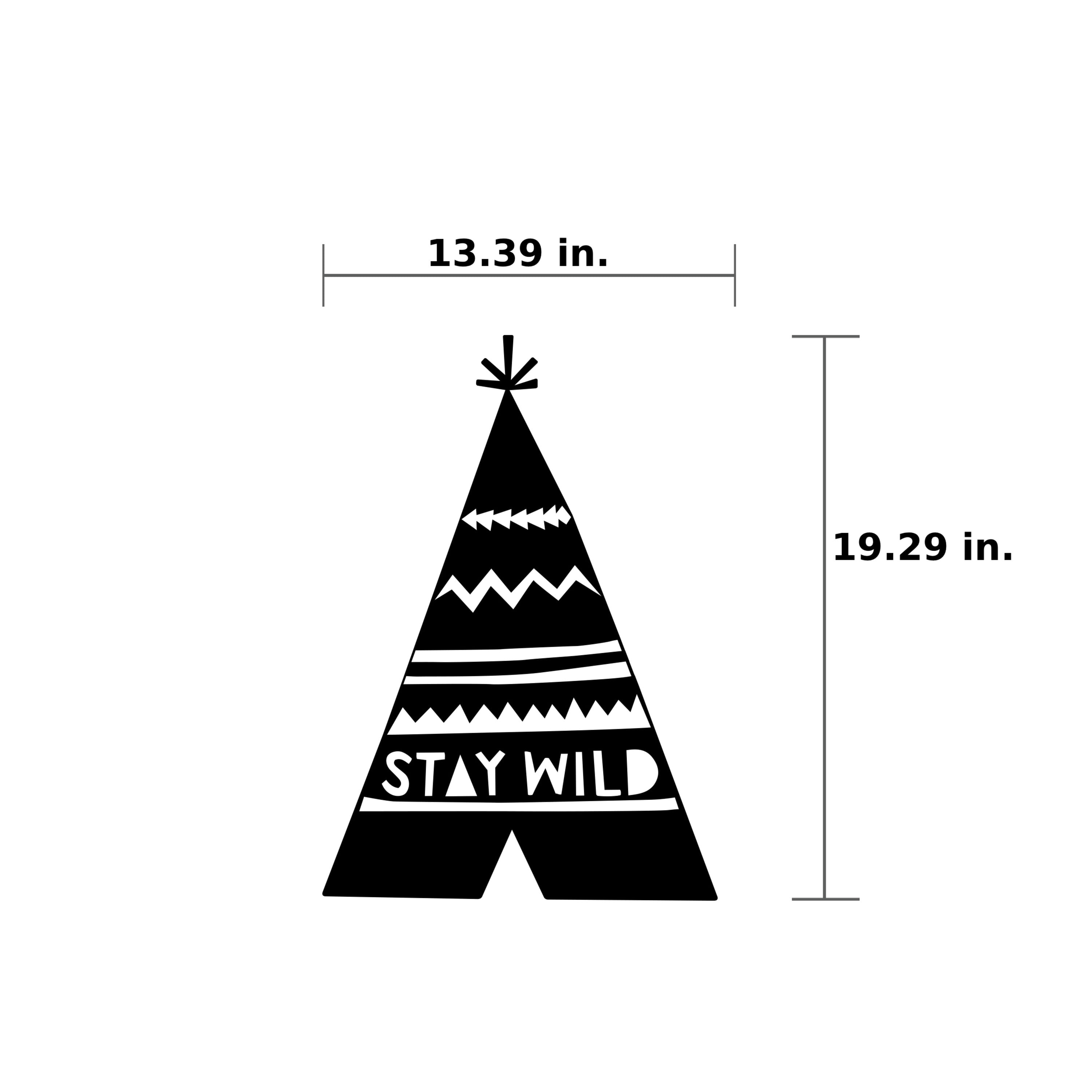 Ada Home Decor Furniture Black Tribal Tent Modern Metal Wall Art