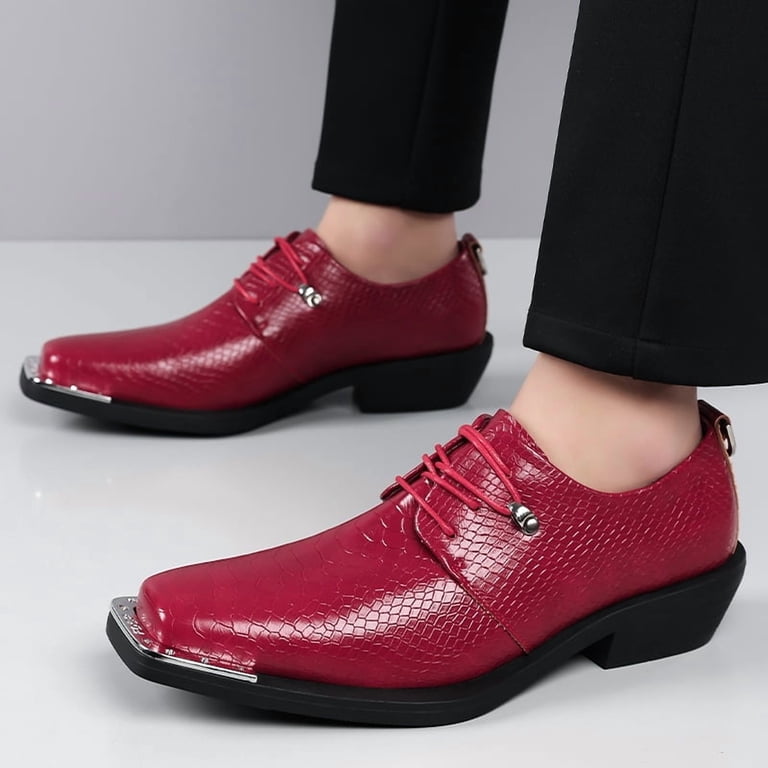 mens casual dress shoes wide width Men's Wide Width Retro Loafers, Lace-Up Square Toe Casual Shoes with  Cushioned Sole for Streetwear, Outdoor Use, and All-Day Comfortable Wear