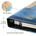 thumbnail image 3 of FORMRS 3 Ring Photo Album 4"x6" Self Adhesive Large Capacity PU Leather Cover, Blue Goldfish, 3 of 8