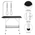 thumbnail image 4 of Yaheetech 36" Dog Grooming Table with Adjustable Arm, Tool Shelf & 2 Safety Loops, Black, 4 of 7