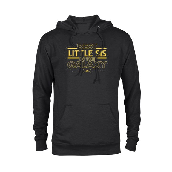 Star Wars Best Little Sis in the Galaxy Family Trip Birthday- Pullover Hoodie for Adults - Customized-Black