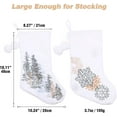 thumbnail image 3 of White Christmas Stockings, 2 Pack 18 Large Xmas Stockings, 3 of 4