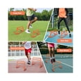 thumbnail image 4 of RedSwing Adjustable Agility Hurdles & Marker Cones, 4-Height Speed Training Equipment, Portable, 10 Hurdles & 6 Cones, Orange, 4 of 9