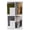 White, variant on 2 Tier Rotating Bookshelf, Corner Bookshelf for Small Space, Desktop Bookshelf,360° Display Revolving Bookcase, Narrow Book Shelf Book Shelf Tower Organizer for Bedroom, Living Room