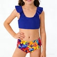 thumbnail image 2 of Piuwrlz 7-8Years Teen Swimsuit Girls Swimming Suit Sets Bikini Blue Size 7-8Years, 2 of 8
