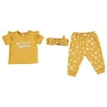 thumbnail image 4 of Chick Pea Baby Girl 3 PC French Terry Jogger Set, Sizes Newborn-24 Months, 4 of 4