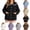 Black, variant on Women Fuzzy Fleece Button Front Sleep Jacket Lace Ruffle Peter Pan Collar Large Side Pockets Soft Warm Winter Loungewear Coat 7 Elegant Solid Colors
