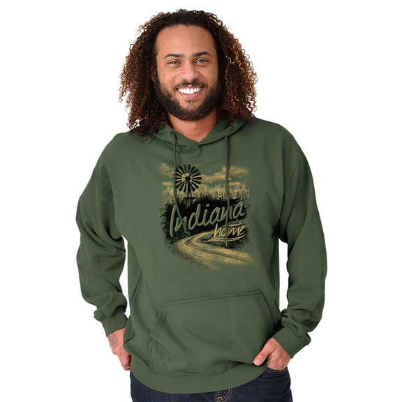 Indiana Farmland Midland Home Pride Unisex Plus Fleece Graphic Hoodie Brisco Brands 2X