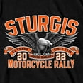 thumbnail image 2 of 2022 Sturgis Motorcycle Rally SPB1021 Men’s Main Street Photo Black T-Shirt X-Large, 2 of 5