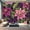 Color7, variant on Peel and Stick Wallpaper Canvas Vintage Purple Flowers Clematis Pink Floral Leaf Large Flowers Leaves Modern Art Wall Mural Decor Self Adhesive and Removable 69in x 98in