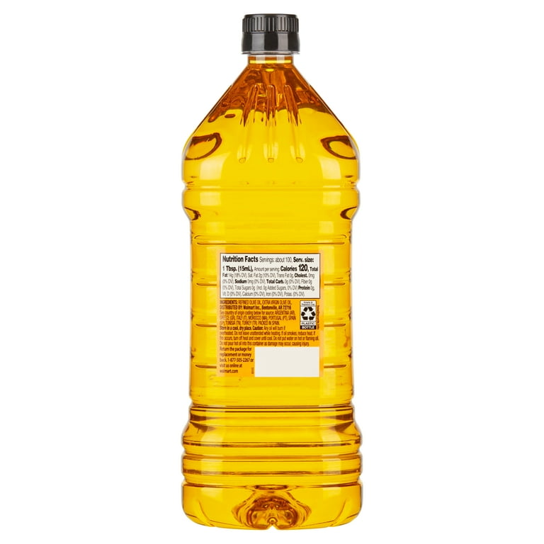 Great Value Olive Oil 51 fl oz, Smooth Mellow Flavor for Salad