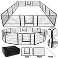 thumbnail image 4 of HomGarden 16 Panels 24'' Height Large Dog Playpen, Portable Puppy Exercise Pen Indoor Outdoor Dog Fence W/ Doors, 4 of 10