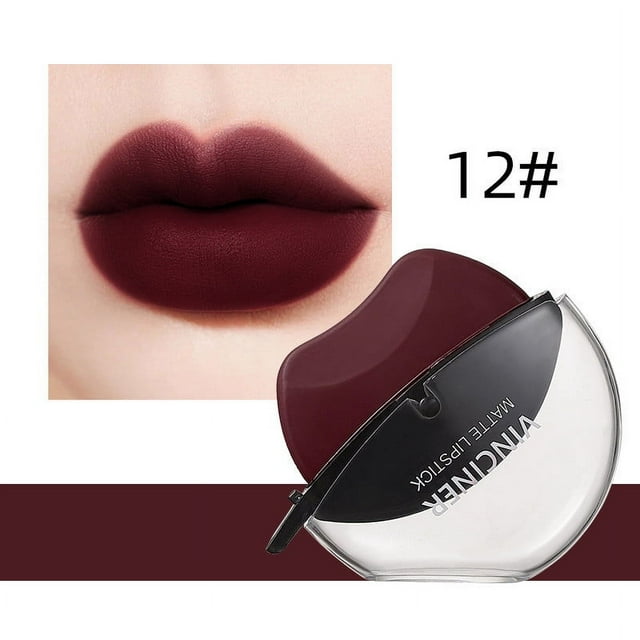 Fiudx Set de Labiales Lazy, 12 Colores Mate, Labial Que Cambia de Color, Pigmento de Larga Duración, Fórmula Resistente Al Agua, Retoques de Maquillaje Diarios, Perfecto para Un Look Glamuroso En Mov