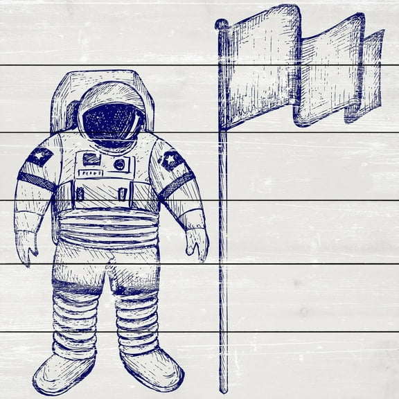 The Discoverer Painting Print on White Wood