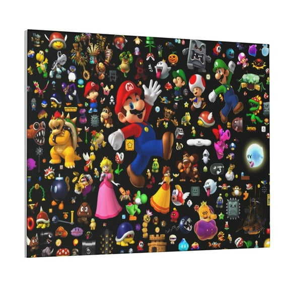 Saiise Mario Frameless Canvas Wall Art - Abstract Modern Artwork for Living Room, Bedroom, Office - Ready to Hang, Vibrant Colors, Ideal Gift Idea- 8"x10"