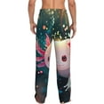 thumbnail image 3 of Picia Whimsical Axolotl Fantasy Mens Soft Woven Cotton Elastic Waistband Sleep Pajama Pant Lounge Sleep Pant With Pockets And Drawstring-X-Large, 3 of 9