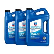 Chevron Supreme Synthetic Blend Motor Oil 5W-30, 5 Quart Case (3 Pack)