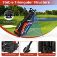 thumbnail image 4 of Costway Lightweight Golf Stand Bag with 14 Way Top Dividers 6 Pockets Cooler Bag Rain Hood Red, 4 of 10