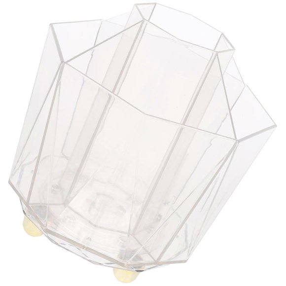 Round Rotating Brush Holder for Women Office Home Use 5.5×4.9×4.9in 1Pack