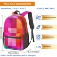 thumbnail image 3 of Pink and Red Checkered Pattern 17" School Backpacks for Teens,Waterproof Oxford Fabric,S-Shape Padded Straps for School,Travel,Hiking,Camping, 3 of 6