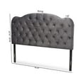 thumbnail image 7 of Baxton Studio Clovis Modern and Contemporary Grey Velvet Fabric Upholstered Queen Size Headboard,Wholesale Interiors, 7 of 7