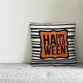 thumbnail image 2 of Creative Products Happy Halloween Stripes 16x16 Spun Poly Pillow, 2 of 2