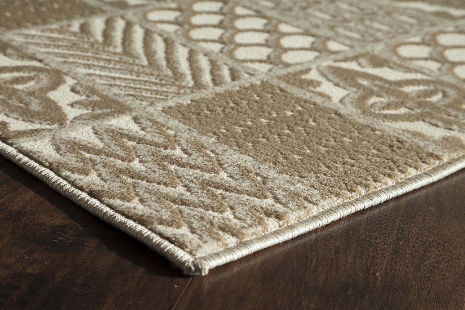 Rugs America Riviera Oriental Transitional Area Rug, Beige