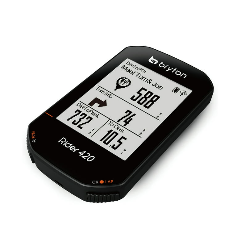 Bryton Rider 420E GPS Cycling Bike Computer. Device Only. Simply Precise. 