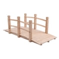thumbnail image 3 of IVV Small Outdoor Arch Bridge, 4.92ft Natural Fir Wood Landscape Bridge for Garden & Courtyard Decor, Burlywood Color, 3 of 9