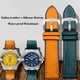 thumbnail image 2 of Correa de reloj de piel italiana + base de silicona de 20 mm, 22 mm y 24 mm para Omega Breitling Avenger, correa de caucho resistente al agua para hombre, 2 of 5