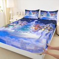 thumbnail image 3 of Manfei Ice Christmas Tree Bed Sheets, Western Rustic Cabin King Sheets, Teens Kids Boys Girls Sheet Set, Luxury Bedroom Decor, 4pcs, 3 of 7