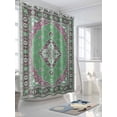 thumbnail image 3 of Fsddascl Boho Southwest Shower Curtain Set - Long 72" x 84" Washable Bathtub Curtain with 12 Hooks, Green Red Farmhouse Retro Aztec Abstract Waterproof Fabric Stall Shower Curtains for Bathroom, 3 of 6