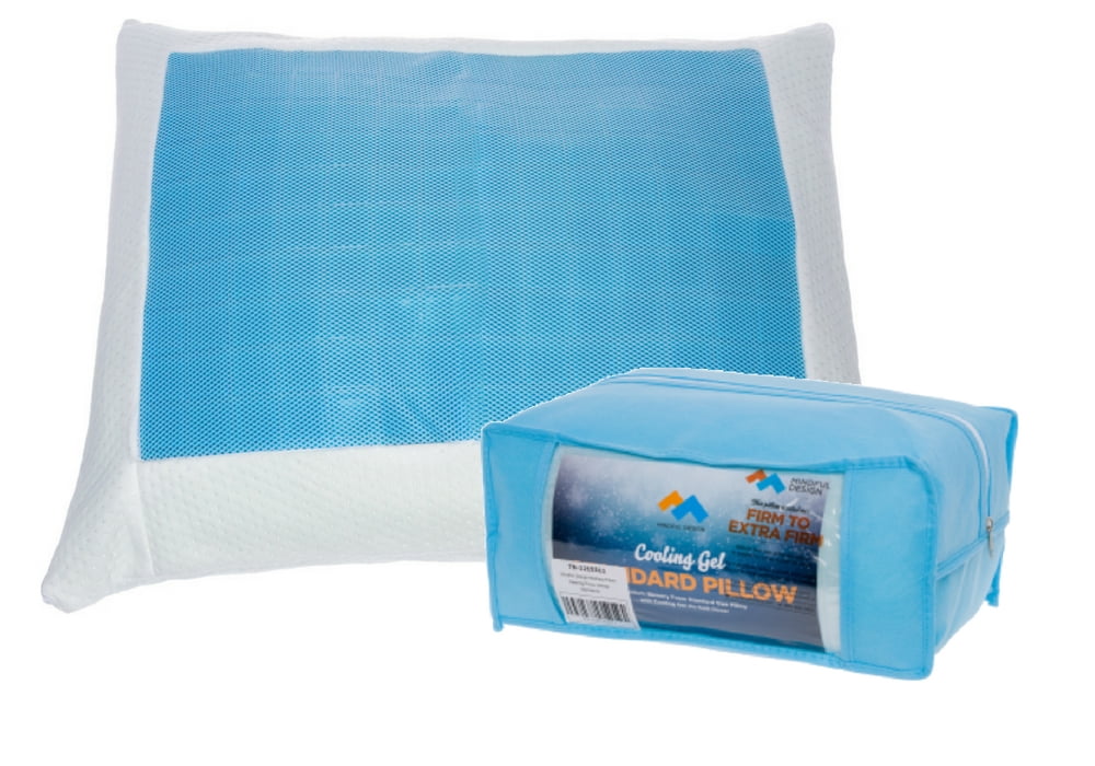 Photo 1 of (3 PACK) Mindful Design Shredded Memory Foam Pillow Extra Firm w/ Cooling Gel