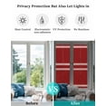 thumbnail image 4 of Window Privacy Film, Wine Red Stripes UV Sun Blocking Window Tint Film Heat Control One Way Blackout Window Film, Farmhouse Modern Vertical Lines Non Adhesive Static Cling Window Sticker 23.6x78.7 In, 4 of 7