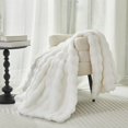 thumbnail image 4 of Faux Fur Throw Blanket Fleece Bubble Blanket Casa Carina-Super Soft Fluffy Fuzzy Blanket Plush Blanket-Cozy and Thick for Couch Chair Bed 130x160cm(5, 4 of 7