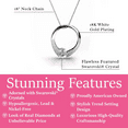 thumbnail image 3 of Cate & Chloe Dahlia 18k White Gold Plated Pendant Necklace with Swarovski Crystal Gift for Women, 3 of 8
