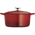 thumbnail image 4 of Tramontina Gourmet Enameled Cast Iron Covered Round Dutch Oven - Gradated Red, 4 of 8