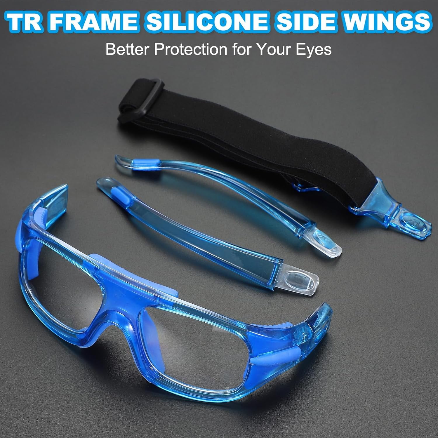 Adjustable Professional Sports Goggles, Unisex Safety Glasses Outdoor Sports Protective Eyewear