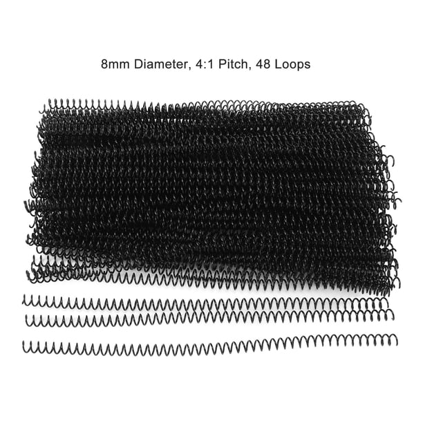 10 Pcs Binding Combs 30 Rings Comb Binding Spines Coil Binding Machine Plastic Spiral Book Binder For Teacher Student Document Notebook File Making, Black White, 3/8 Inch
