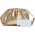 thumbnail image 2 of Dressy Vegan Leather Clutch Purse for Women, Soft Pleated PU Evening Purse for Weddings, Proms, 2 of 5