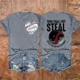 thumbnail image 4 of SDNall Mode Décontractée pour Femmes, T-Shirt à Manches Courtes, Col Rond, Imprimé Double Face, Amour Baseball, 4 of 9