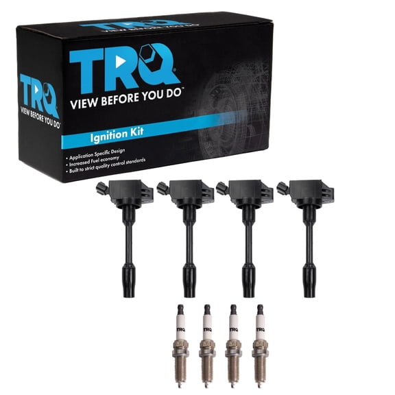 TRQ Ignition Coil and Spark Plug Kit 8 Piece Fits 2018-2021 Toyota Camry 2019-2020 RAV4 2020-2021 Corolla