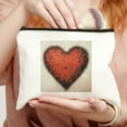 thumbnail image 2 of Pratyus Tote Bag Valentine Gift Pink Love Heart Dots Lines Cosmetic Bag for Women Friends Travel Essentials Ladies Accessories White, 2 of 6