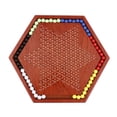 thumbnail image 2 of Juego de damas chinas Sunnimix con 60 Piezas de Canicas de 6 colores Ranura para juego de mesa Mármol acrílico, 2 of 8