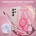 thumbnail image 3 of Dteck for Samsung Galaxy S24 Ultra Case, S24 Ultra Magnetic Case Compatible with MagSafe, Glitter Full Body Protective Cover Slim TPU Transparent Bling Phone Case for Samsung S24 Ultra 6.8 Inch,Pink, 3 of 7