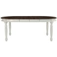 thumbnail image 3 of A-America British Isles 52" Solid Wood Oval Leaf Table in Chalk-Cocoa Bean, 3 of 3