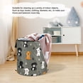 thumbnail image 6 of 50L Extra Large Popup Hamper Collapsible Laundry Basket With Zippered Lid 15.7x18.5in Cuttie Dog, 6 of 7
