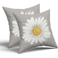 thumbnail image 6 of Spring Summer Pillow Covers 18X18 in Grey Daisy Floral Couch Pillow Cases Set of 2 Flower Bloom Farmhouse Throw Pillows Spring Decor for Room Bedroom Cushion Outdoor, 6 of 6
